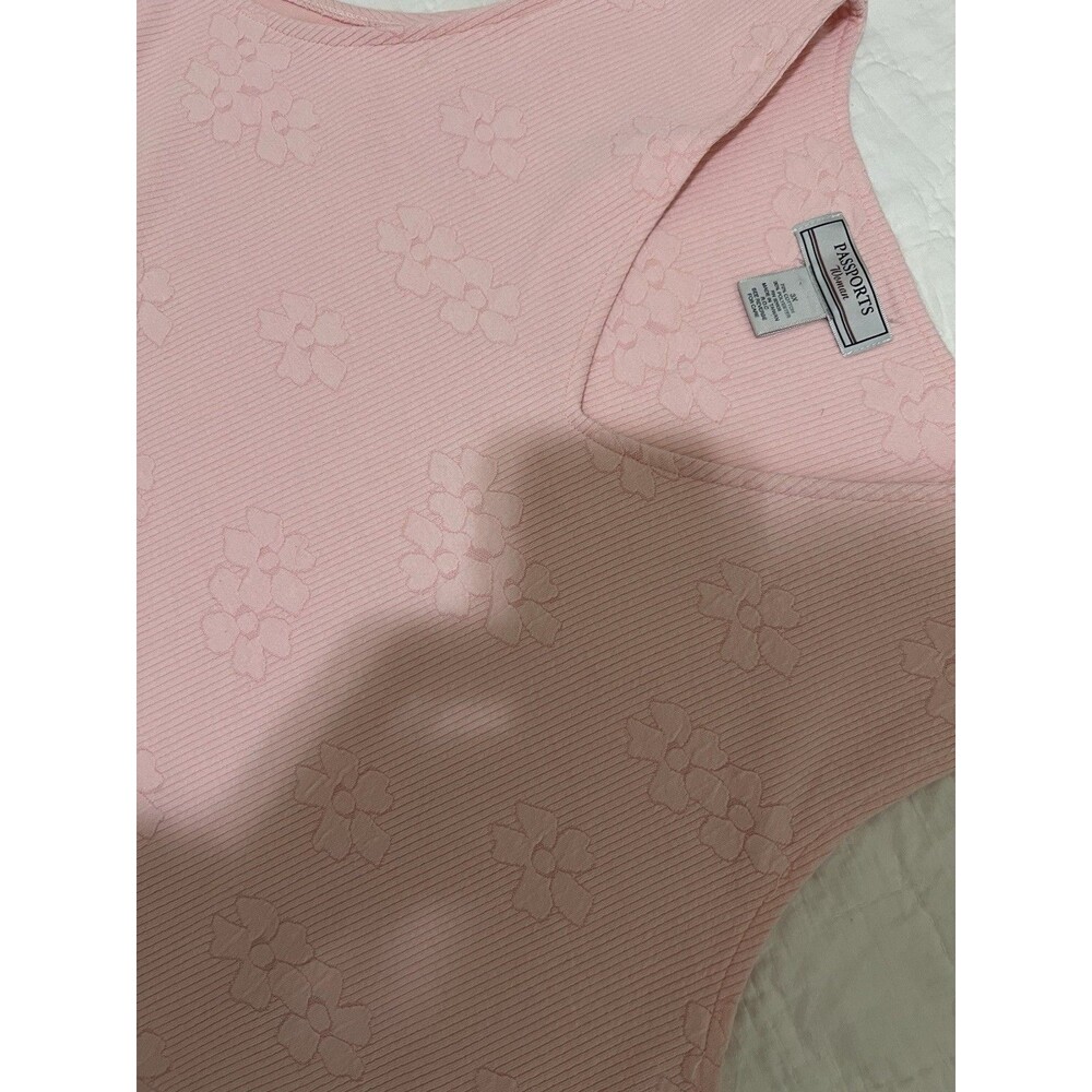 Passports Woman 3x Sleeveless Tunic Dress Pink Flowers - Picture 2 of 7